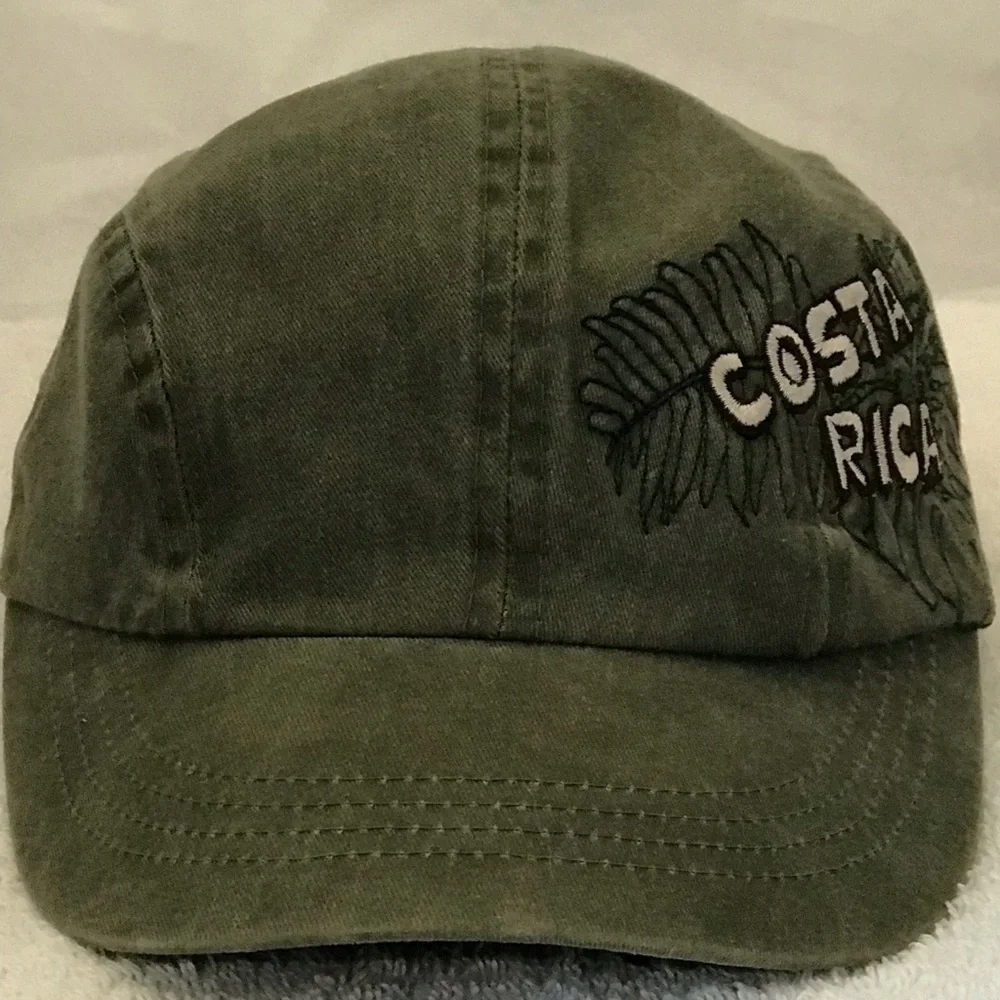 Costa Rica Adjustable Grey Military Style Short Bill Travel Cap